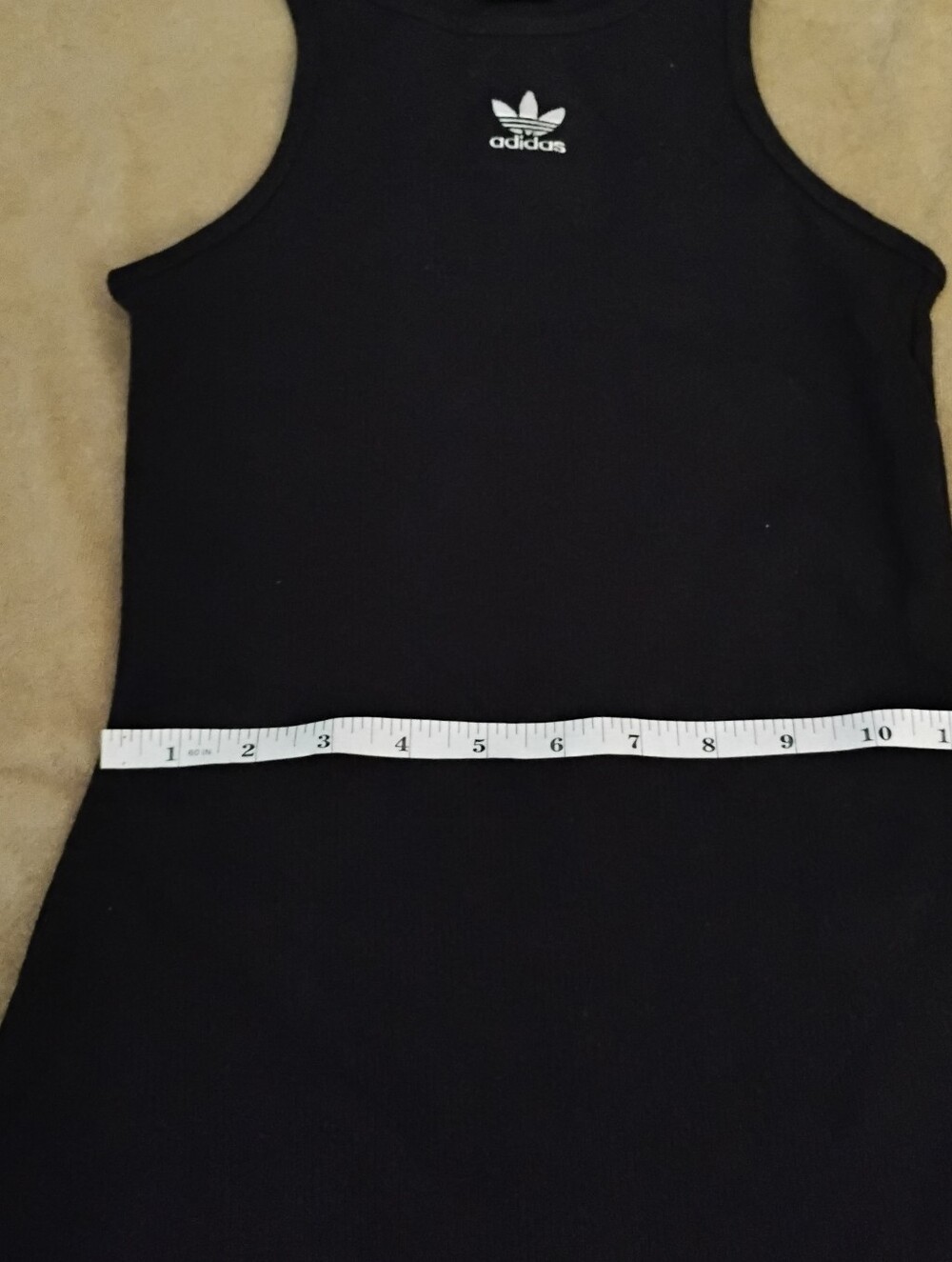 Adidas Black Ribbed Tank Dress with Trefoil Logo - Picture 7 of 8
